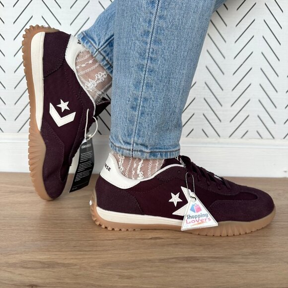 Converse Run Star Trainer Ox Sz 7 Womens Casual Shoes Suede Burgundy A13360C New - Picture 4 of 12